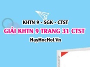 Giải KHTN 9 trang 31 Chân trời sáng tạo SGK